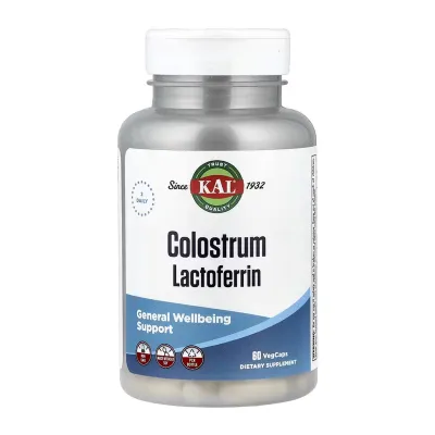 Імунний комплекс Колострум з лактоферином KAL (Colostrum Lactoferrin) — 60 вегетаріанських капсул