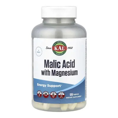 Яблочная кислота с магнием, Malic Acid with Magnesium - 120 tabs
