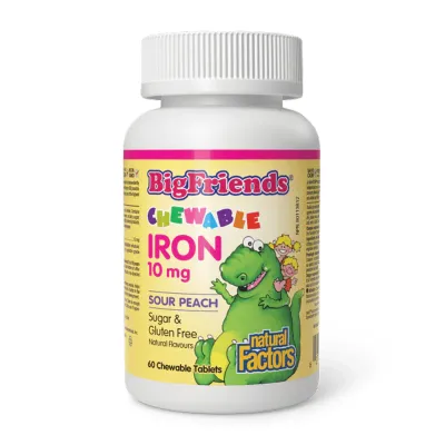 Залізо 10 мг Natural Factors (BigFriends Chewable Iron) — 60 таблеток