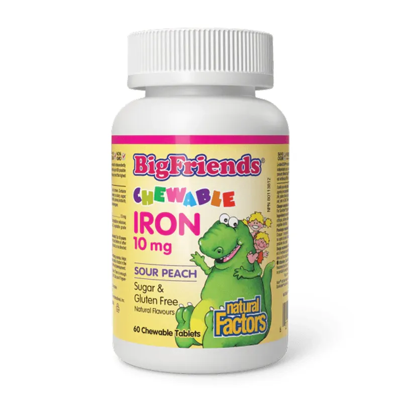Залізо 10 мг Natural Factors (BigFriends Chewable Iron) — 60 таблеток