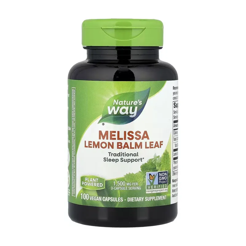 Заспокійливий рослинний екстракт Меліса Лікарняна Nature's Way (Melissa Lemon Balm Leaf) — 100 вегетаріанських капсул