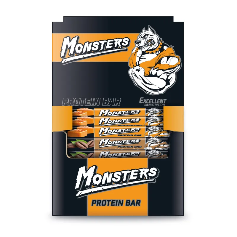 Протеиновые батончики, Monsters - 24x40g Peanut Salted Caramel