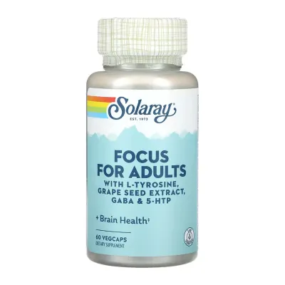 L-тирозин Focus for Adults — 60 веганських капсул для фокусу