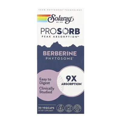 Берберин Solaray (Prossorb Berberine 9x) — 30 веганських капсул