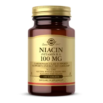 Вітамін B3 100мг Solgar (Niacin (Vitamin B3)) — 100 таблеток