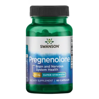 Гормон молодості та когнітивних функцій Прегненолон 50 мг Swanson (Pregnenolone) — 60 капсул