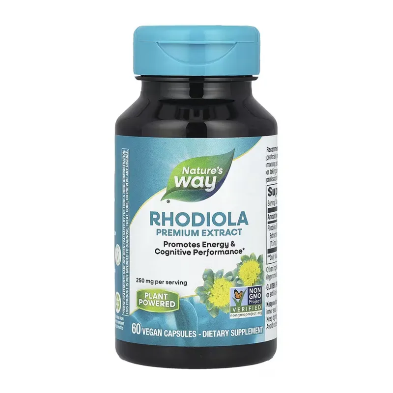 Родіола Nature's Way (Rhodiola Rosea) — 60 веганських капсул