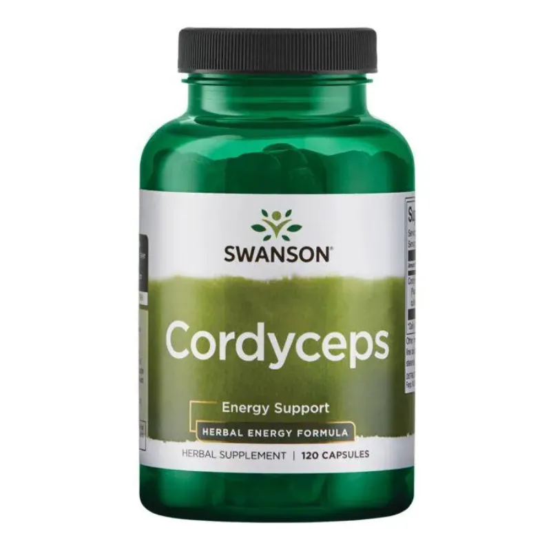 Енергетичний грибний екстракт Кордицепс 600 мг Swanson (Cordyceps) — 120 капсул