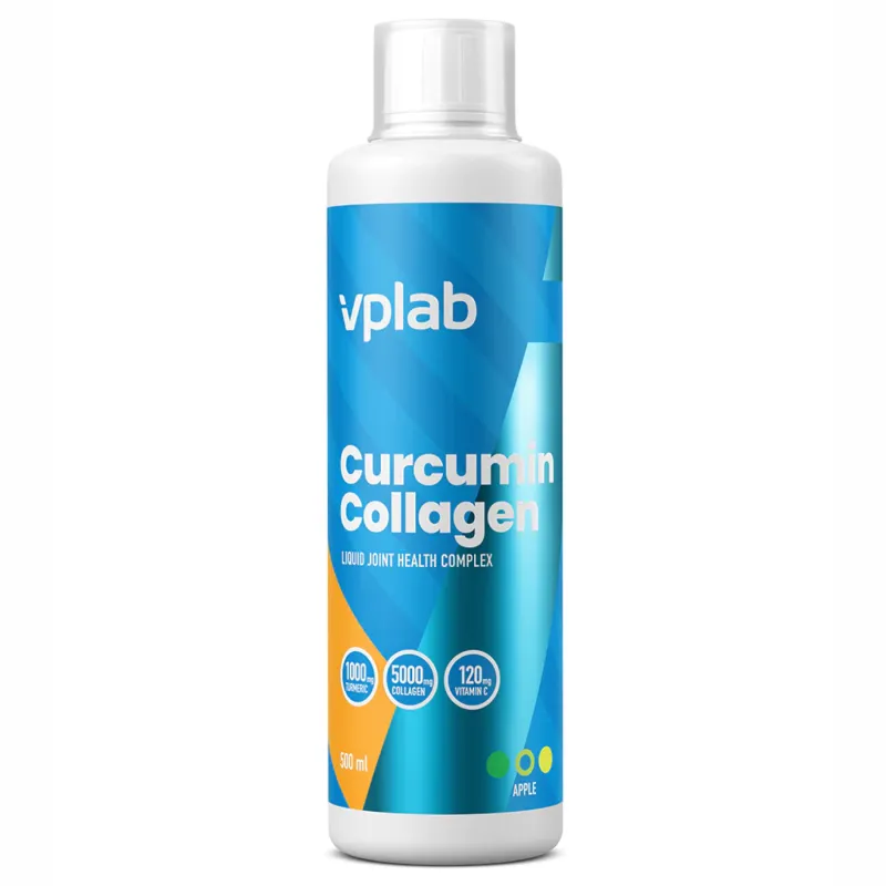 Колаген VPLab (Curcumin) — 500 мл, apple, для суглобів і шкіри