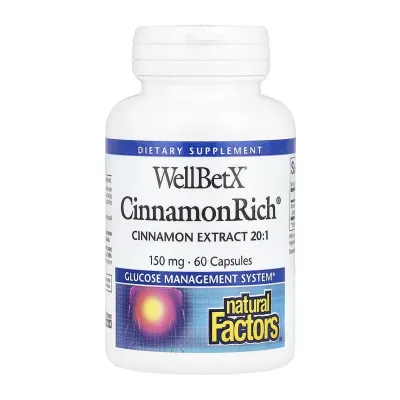 Экстракт корицы, WellBetX CinnamonRich 150mg - 60 caps