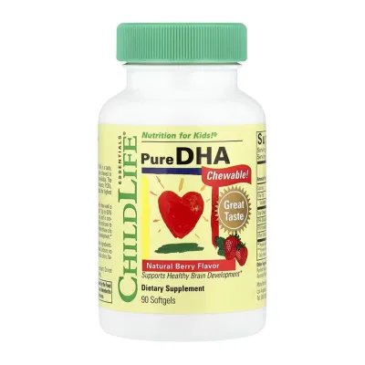 Дитяча ДГК у жувальних капсулах, Pure DHA Chewable - 90 Softgels Natural Berry