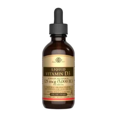 Жидкий витамин D3, Liquid Vitamin D3 (Cholecalciferol) 125 mcg (5,000 IU) - 59ml Natural Orange