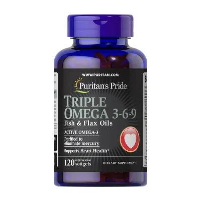 Комплекс жирних кислот, Triple Omega 3-6-9 Fish & Flax Oils - 120 softgels