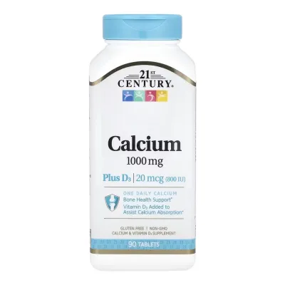Кальцій з вітаміном D3, Calcium 1000 mg + D3 - 90 tabs