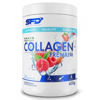 Колаген для суглобів з хондропротекторами, Collagen premium - 400g Raspberry Strawberry