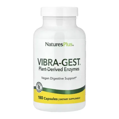 Комплекс рослинних травних ензимів Nature's Plus (Vibra-Gest) — 180 капсул