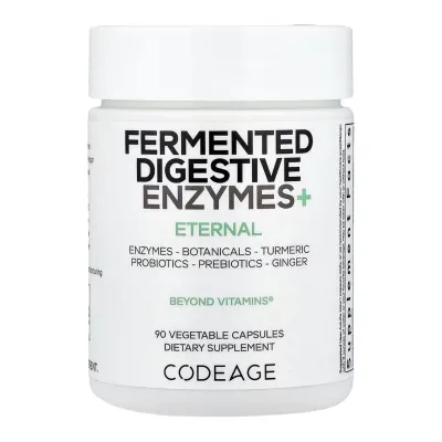 Ферментовані травні ферменти, Fermented Digestive Enzymes - 90 vcaps