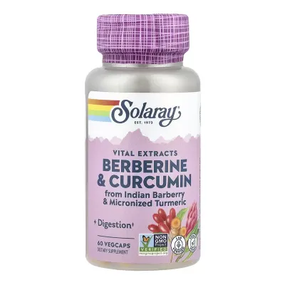 Берберин та куркумін, Berberine & Curcumin 600mg - 60 vcaps
