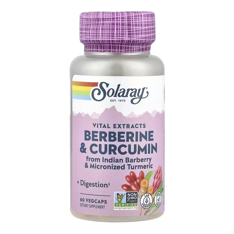 Берберин та куркумін, Berberine & Curcumin 600mg - 60 vcaps