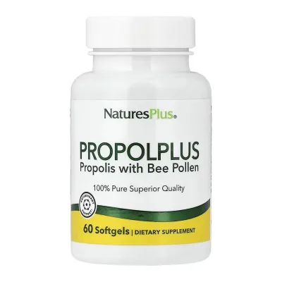 Прополис и пчелиная пыльца, Propolplus, Propolis with Bee Pollen - 60 softgels
