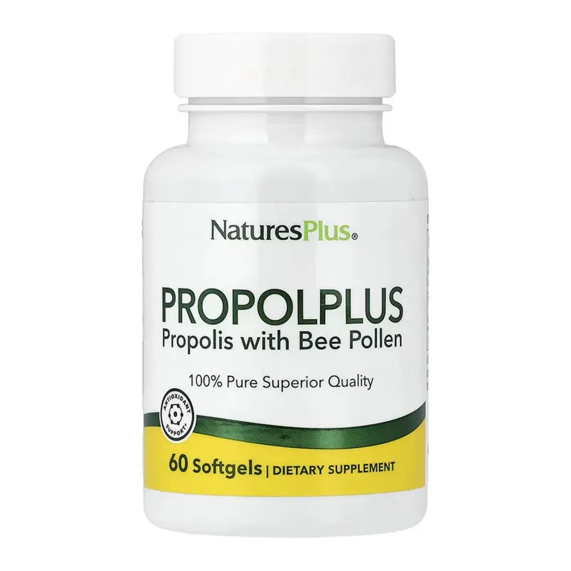 Прополіс та бджолиний пилок, Propolplus, Propolis with Bee Pollen - 60 softgels