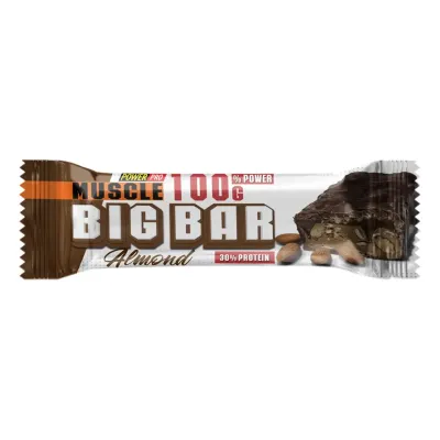 Протеїновий батончик, Muscle Big Bar 30% - 10x100g Almond