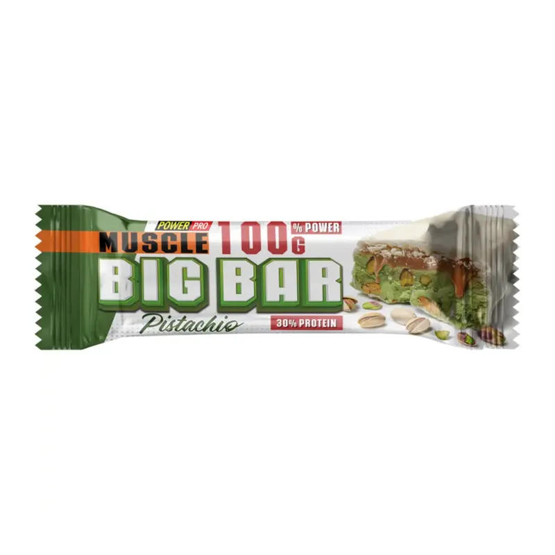 Протеїновий батончик, Muscle Big Bar 30% - 10x100g Pistachio