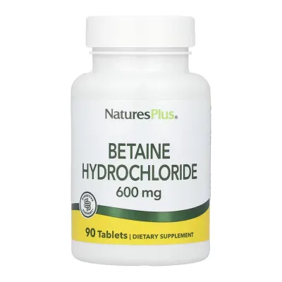 Бетаин гидрохлорид, Betaine Hydrochloride 600mg - 90 tabs
