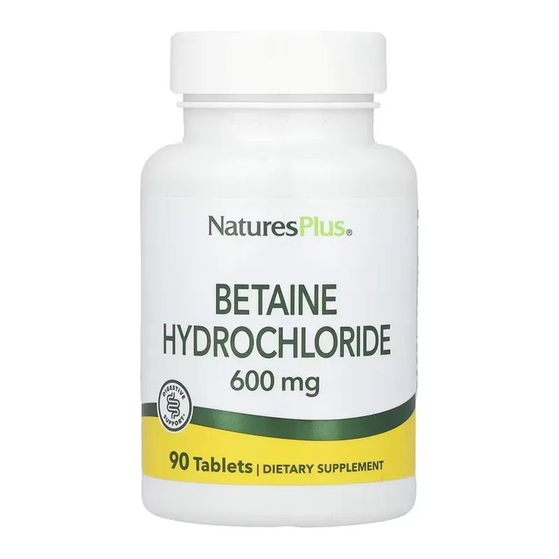 Бетаин гидрохлорид, Betaine Hydrochloride 600mg - 90 tabs