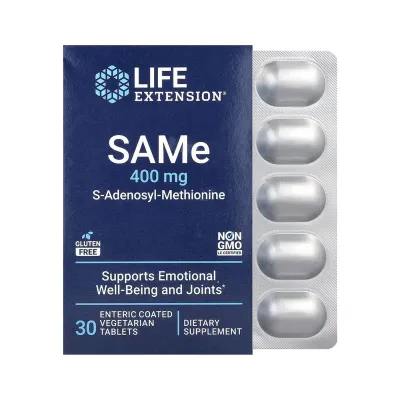 SAMe (S-аденозил-L-метионин), SAMe 400 mg - 30 tabs