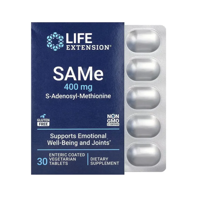 SAMe (S-аденозил-L-метионин), SAMe 400 mg - 30 tabs