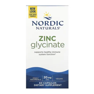 Глицинат цинка, Zinc Glycinate - 60 caps