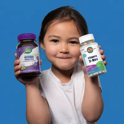 Здоров’я дитини ІМУНІТЕТ, Sambucus Zero Sugar Kids 50 gummies + Vitamin D-Rex 10mcg 90 сhewable Bubble Gum