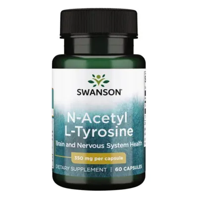 L-тирозин 350мг Swanson (N-Acetyl L-Tyrosine) - 60caps, для фокуса