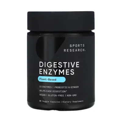 Пробіотик Sport Research (Digestive Enzymes + Probiotic) — 90 веганських капсул, для травлення