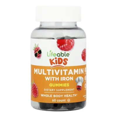 Мультивитамины с железом для детей, Multivitamin with Iron Kids - 60 gummies