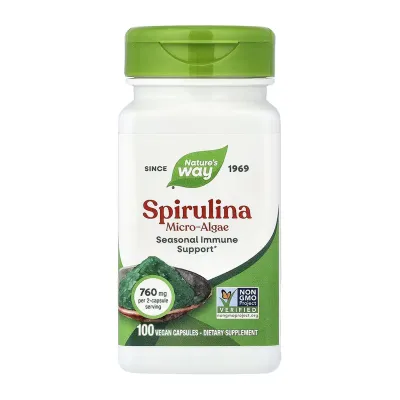 Спирулина, Spirulina Micro-Algae - 100 vcaps