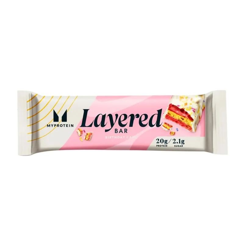 Протеїновий батончик Myprotein (Layered Bar) — 60 г, ваніль birthday cake