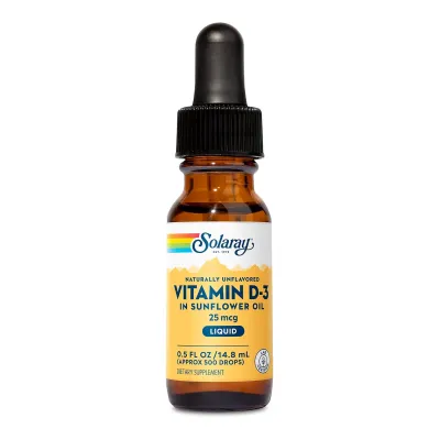 Вітамін D3 25мкг Solaray (Vitamin D-3) — 14,8 мл