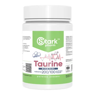Таурин, Taurine Mega Tabs - 200 tabs