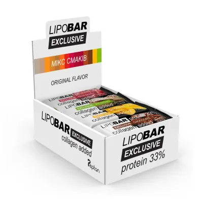 Протеїнові батончики, Lipobar Exclusive - 20x50g Mix Box