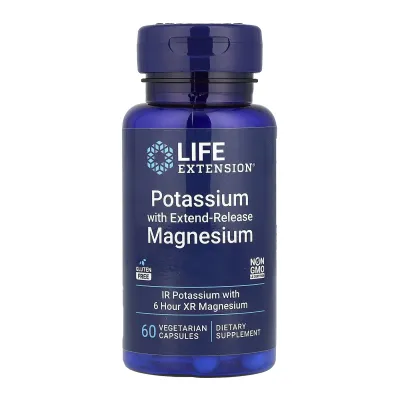 Мінеральний комплекс, Potassium with Extend-Release Magnesium - 60 vcaps