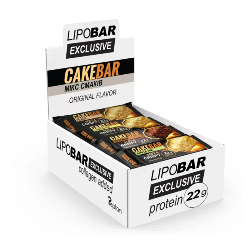 Протеїнові батончики, Cake Bar - 16x60g Mix Box
