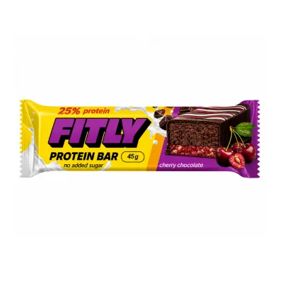 Протеїнові батончики, Protein Bar - 12x45g Cherry-Сhocolate