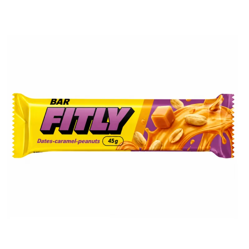 Фитнес батончики, Bar - 12x45g Dates Caramel Peanuts