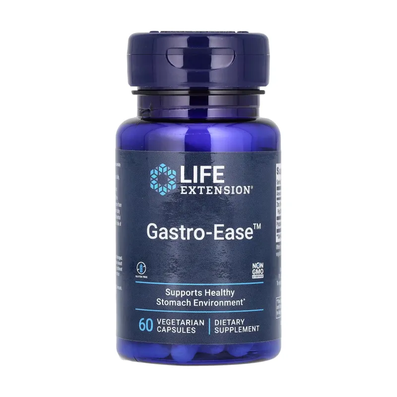 Гастро-Из комплекс для желудка Life Extension (Gastro-Ease) – 60 вегетарианских капсул (До 11.26)