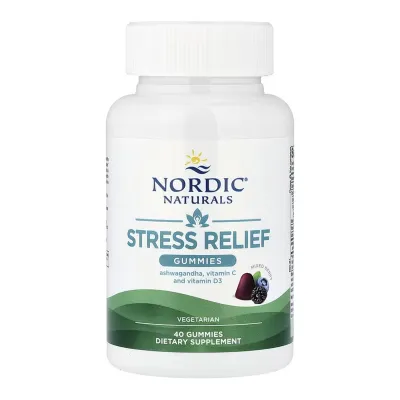 Комплекс для зняття стресу ягідний Nordic Naturals (Stress Relief) — 40 жувальних цукерок (До 12.26)