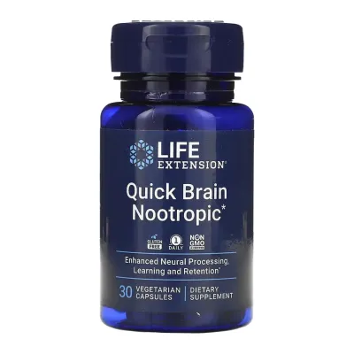 Швидкий мозок ноотропний комплекс Life Extension (Quick Brain Nootropic) — 30 вегетаріанських капсул (До 01.27)