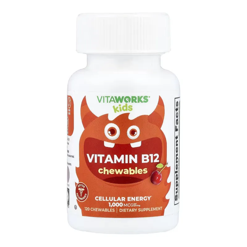 Витамин B12 для детей жевательный Lifeable (VitaWorks Kids Vitamin B12) — 120 жевательных таблеток (До 01.27)