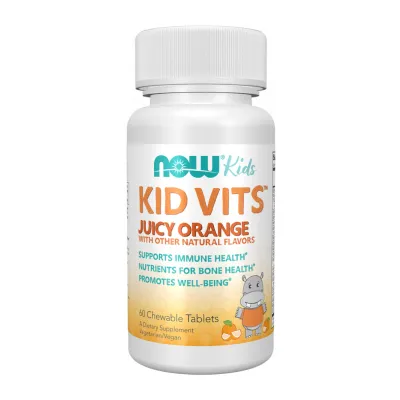 Мультивітаміни для дітей соковитий апельсин NOW Foods (Kid Vits Juicy Orange Chewable) — 60 таблеток (До 01.27)